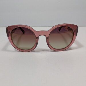 Diff Eyewear Pink Glitter Luna Polarized Sunglasses Oversized Large Modern